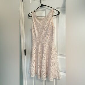 Speechless Blush Lace Mini Dress